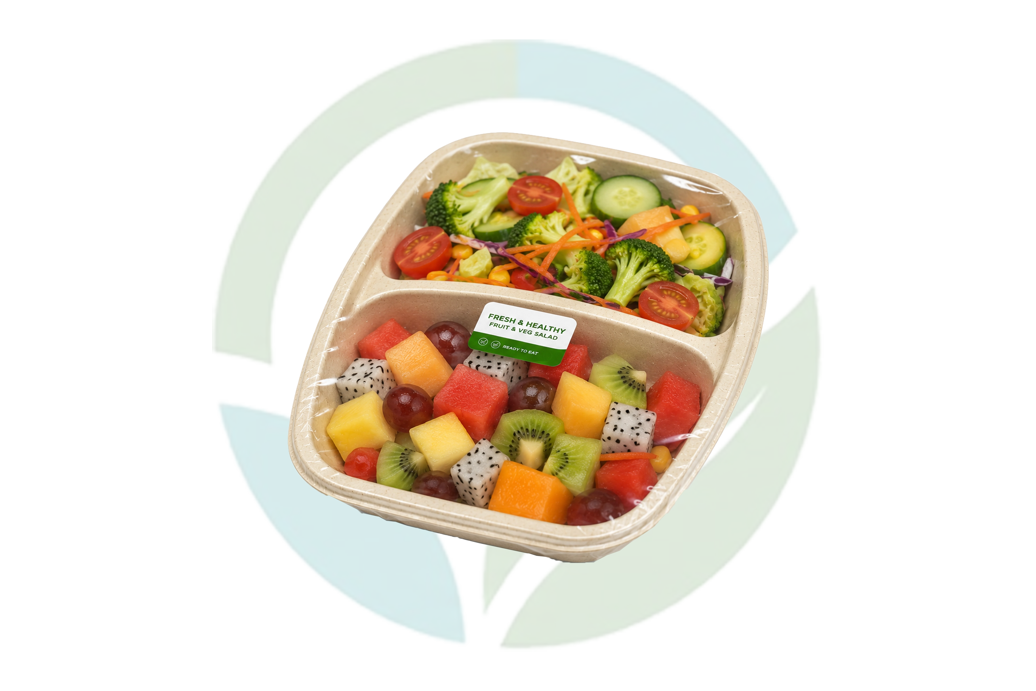 QRCOPAR molded fibre produce tray top view